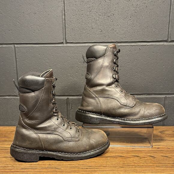 Vintage Red Wing 1411 Brown Leather 8” EH Work Boots Men’s 8 EE Made In USA - Picture 2 of 8